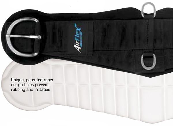 Weaver Airflex Roper Horse Cinch - Anti-Slip Western Saddle Girth With Flat Buckle