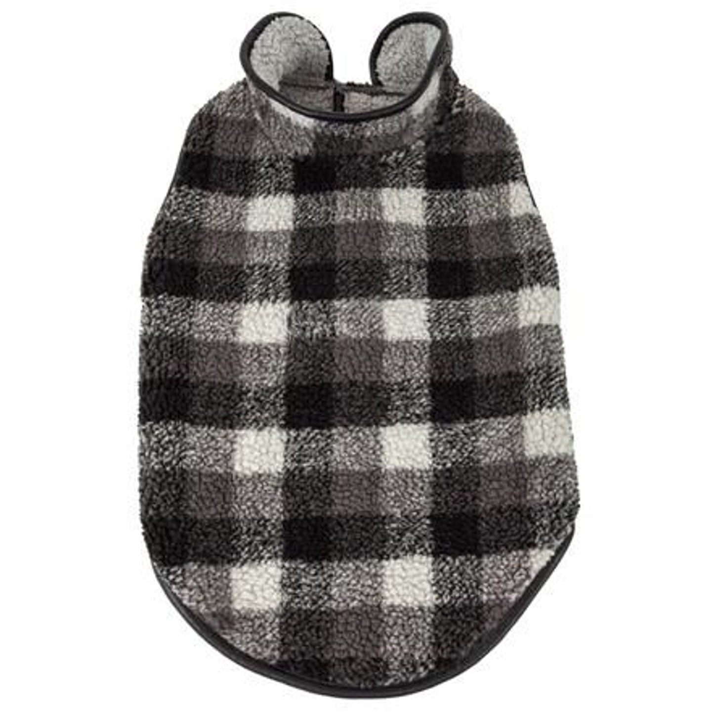 Pet Life Black Boxer Plaid Dog Coat Small