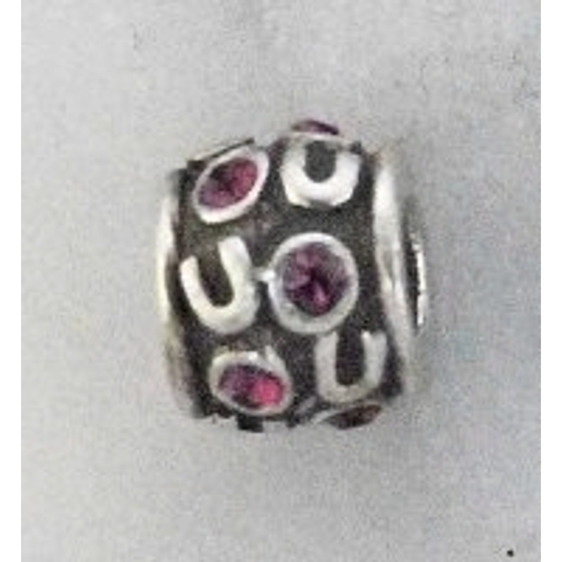 Joppa Retro Silver Random Horseshoe Bead with Stones