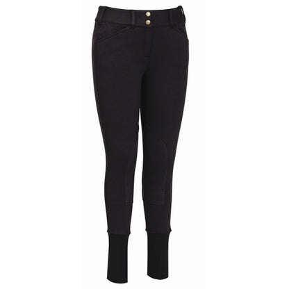 TuffRider Ladies Soft Shell Wide WaistBand Knee Patch Breech