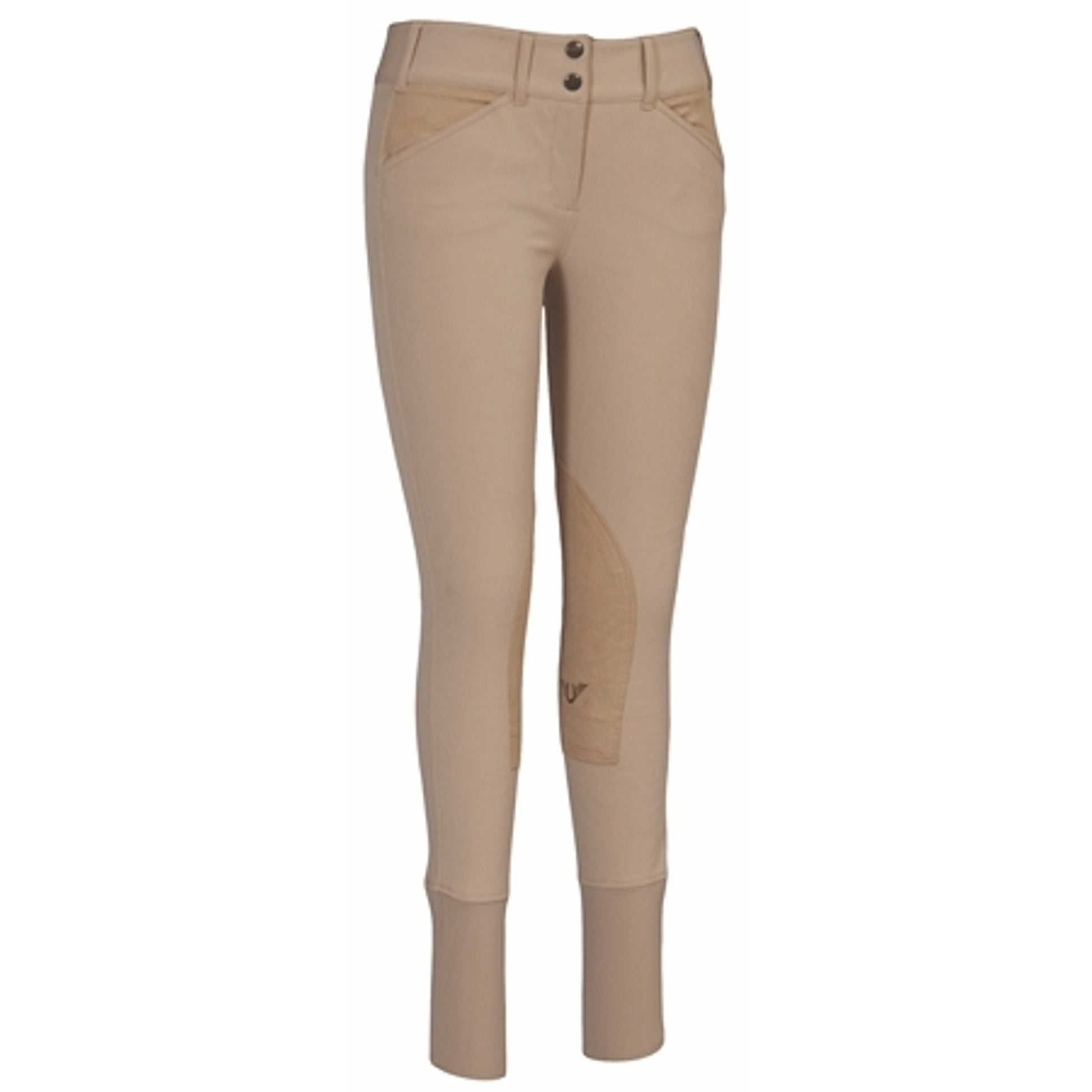 TuffRider Ladies Soft Shell Wide WaistBand Knee Patch Breech