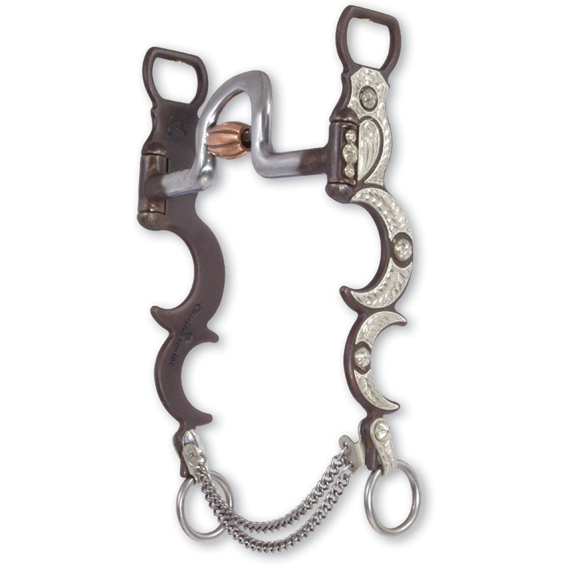 Classic Equine Moon Cheek Bit - High Port Roller