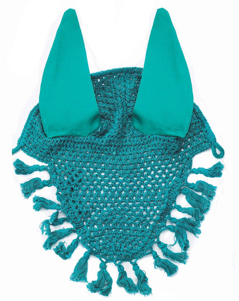 Horse Fare Crochet Ear Net-Tassels
