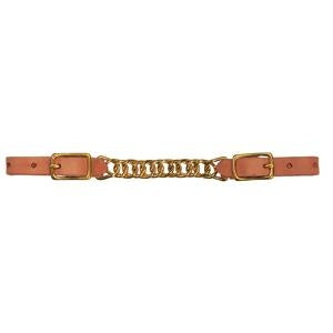 Weaver Flat Link Curb Strap with Solid Brass Hardware