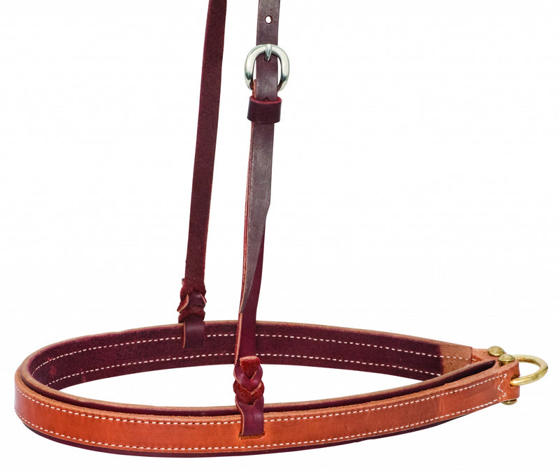 Wildfire Saddlery Latigo Leather Noseband With Harness Overlay