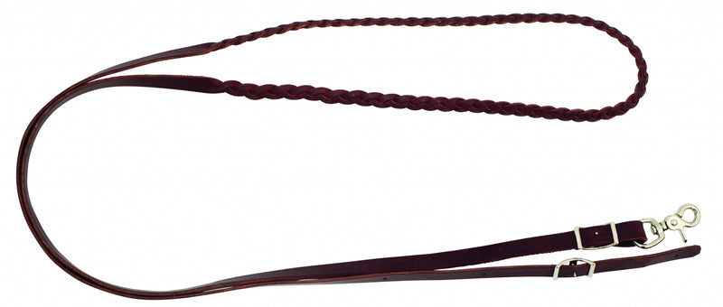 Wildfire Saddlery 3 Plait Leather Roping Reins