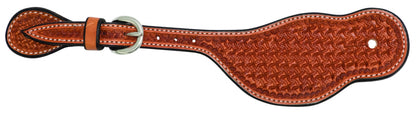 Wildfire Saddlery Mens Leather Spider Stamp Buckaroo Spur Straps