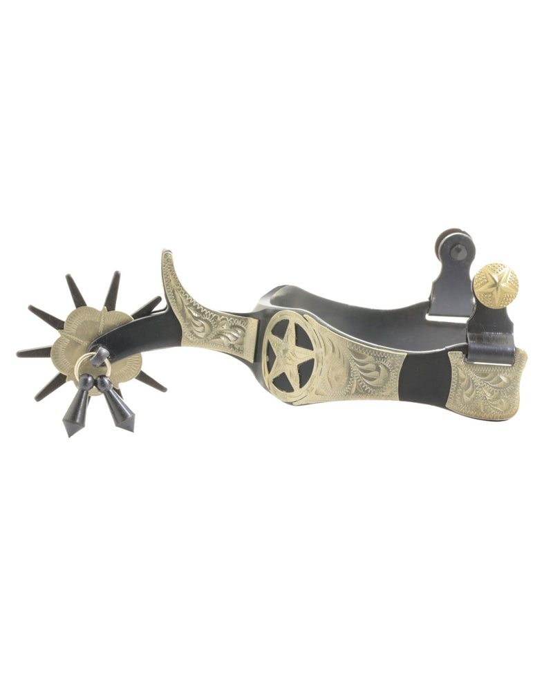 Western Mens BS Texas Star Jingle Bob Spurs