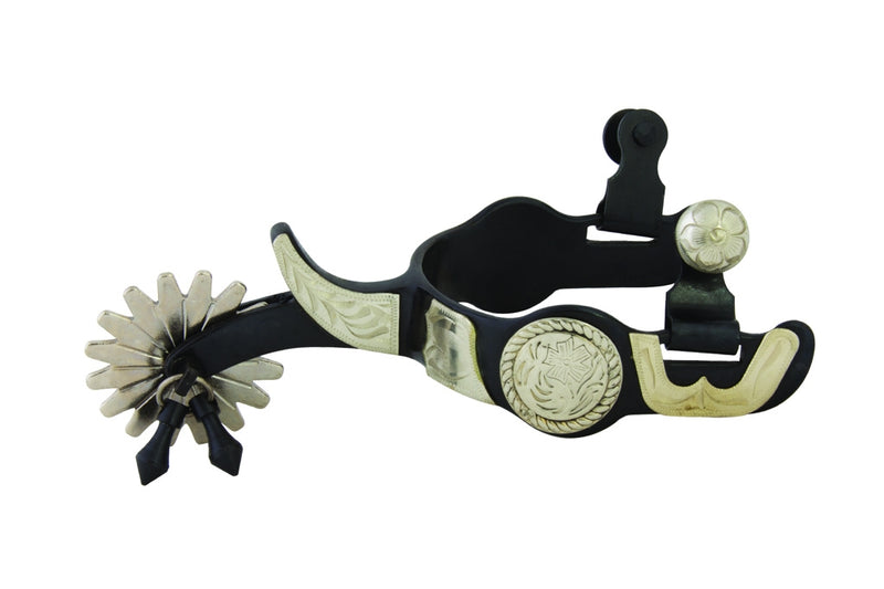 Western Mens BS Concho Jingle Bob Spurs