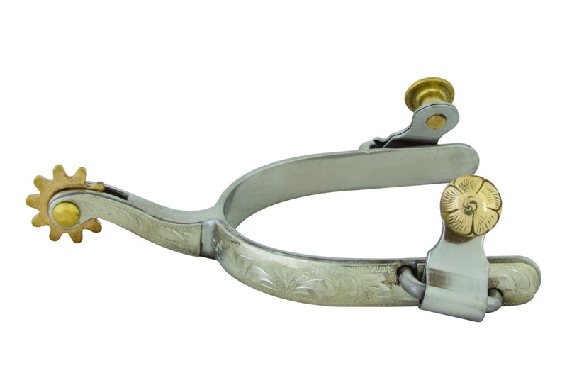 Western SS Engraved Ladies Roping Spurs