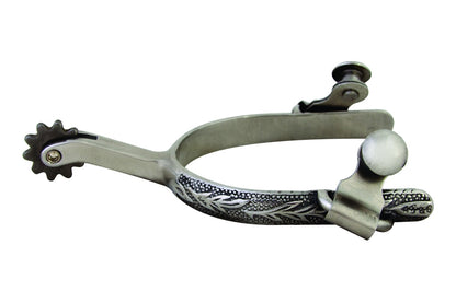 Western SS Engraved Leaf Tooled 10 pt Spurs