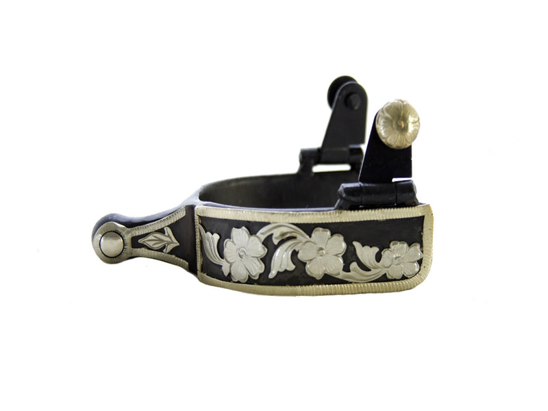 Western Mens Leaf Knob End Spurs