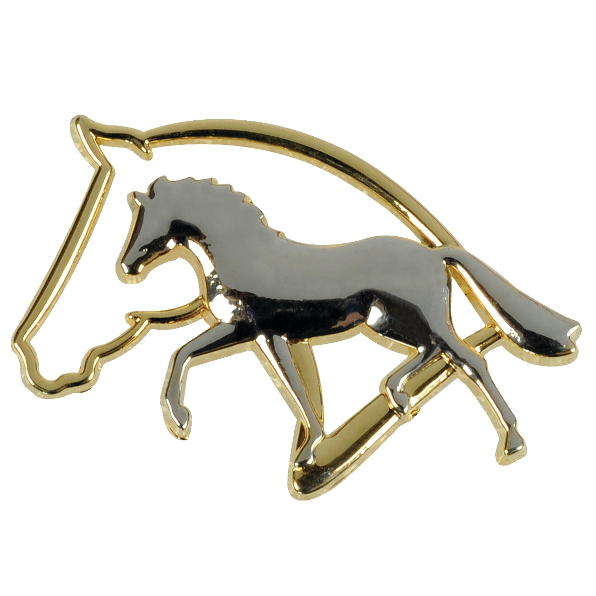 Kelley Gold & Silver Horse Silhouette Brooch
