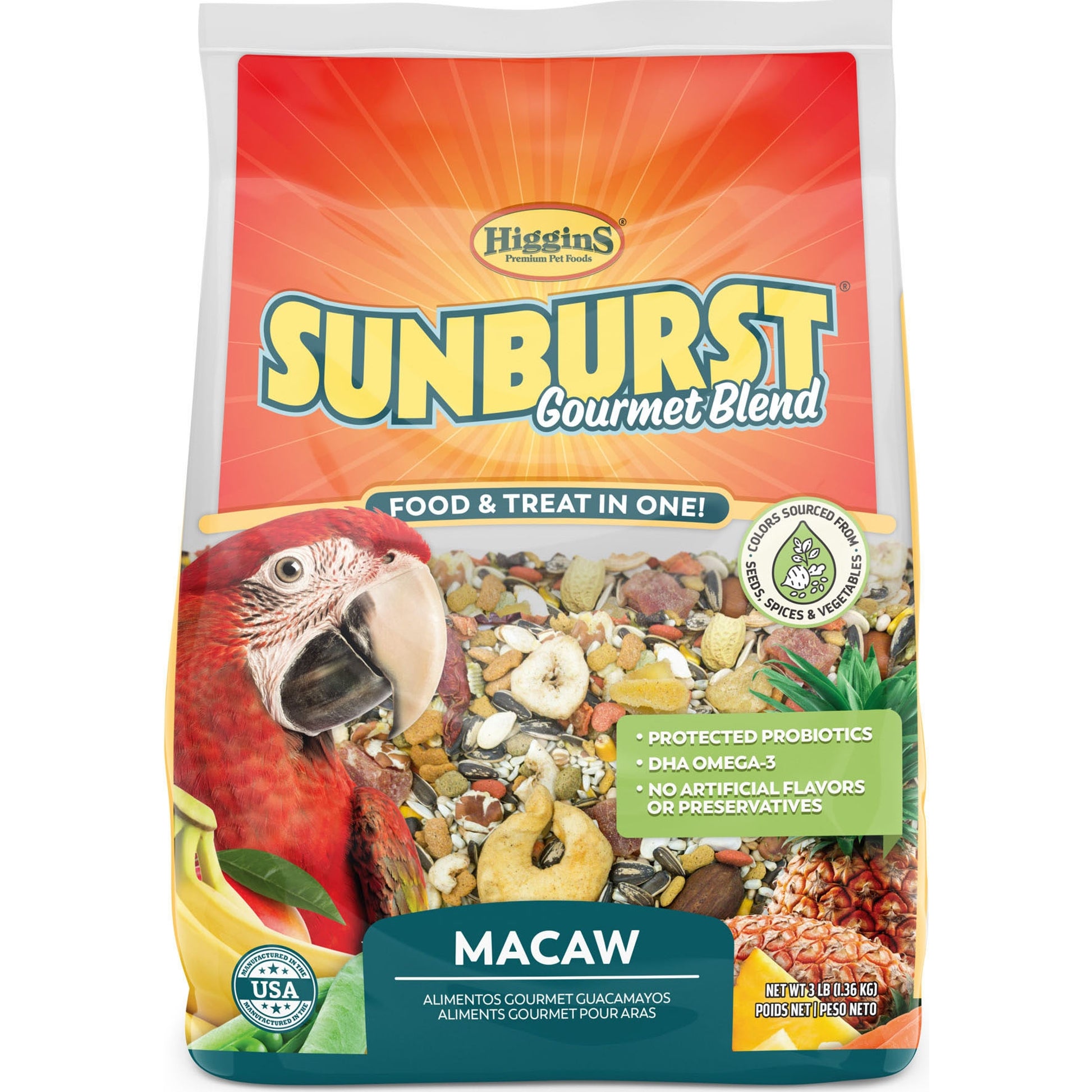 Higgins Sunburst Gourmet Blend For Macaw