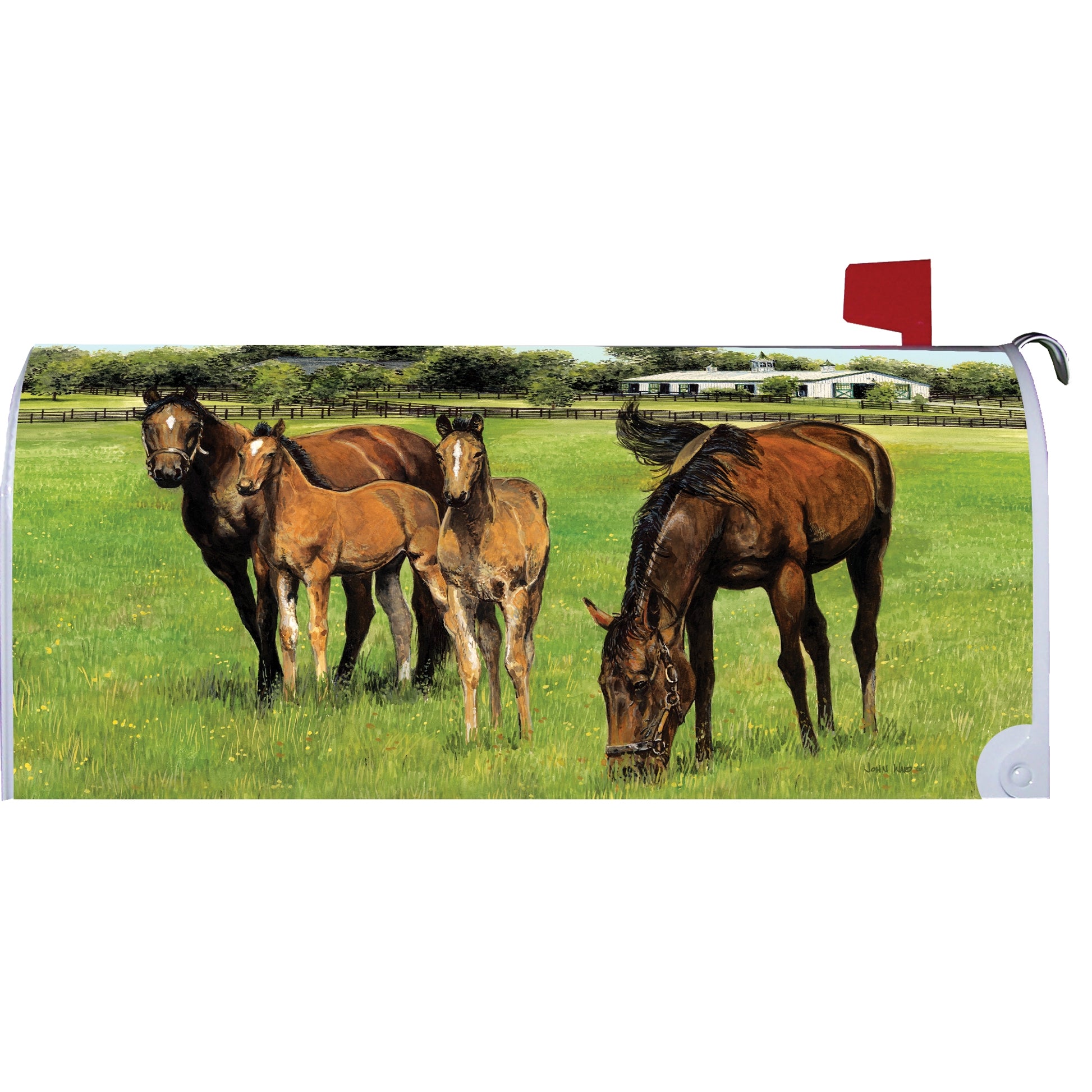 Custom Decor Horse Family Mailbox Makeover