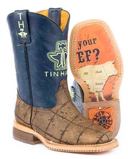 Tin Haul Little Kids Boots - Barbed Wire with All Beef Sole