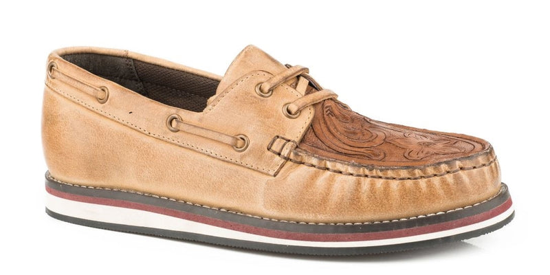 Roper Ladies Tooled Leather Loafer Shoes