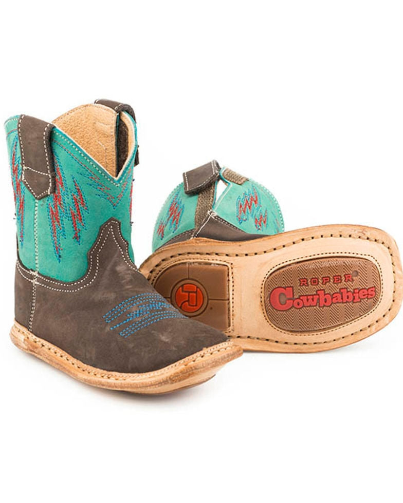 Roper Infant Cowbaby Lightning Square Toe Boots