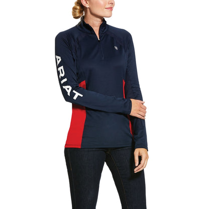 Ariat Ladies Sunstopper Team 2.0 1/4 Zip Baselayer Shirt