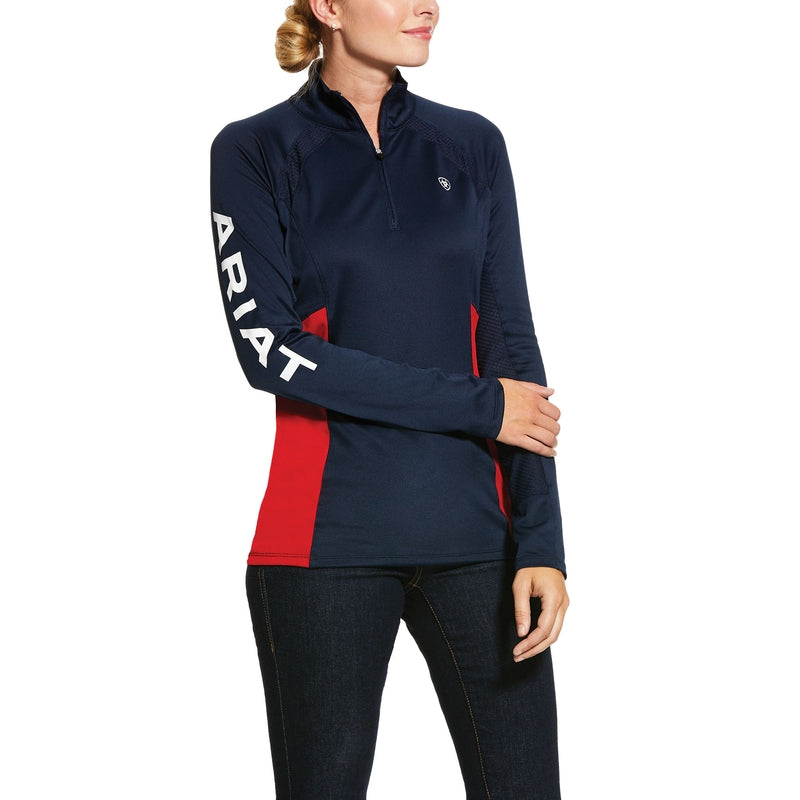 Ariat Ladies Sunstopper Team 2.0 1/4 Zip Baselayer Shirt