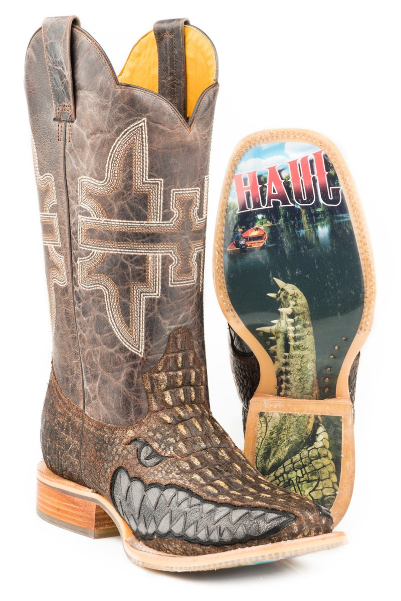 Tin Haul Mens Boots - Swamp Chomp With Gator Sole