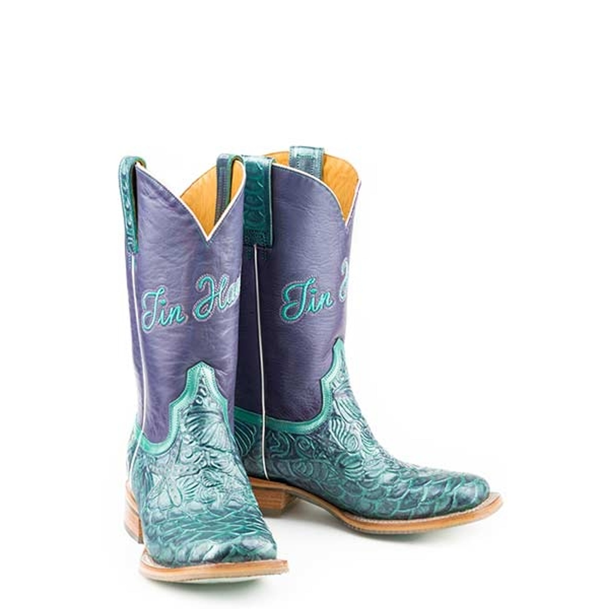 Tin Haul Ladies Boots - Under The Sea With Mermaid Sole