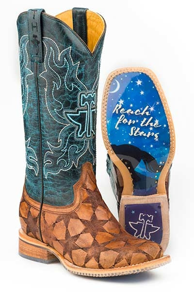 Tin Haul Ladies Boots - Wish Upon A Star With Dream Rider Sole