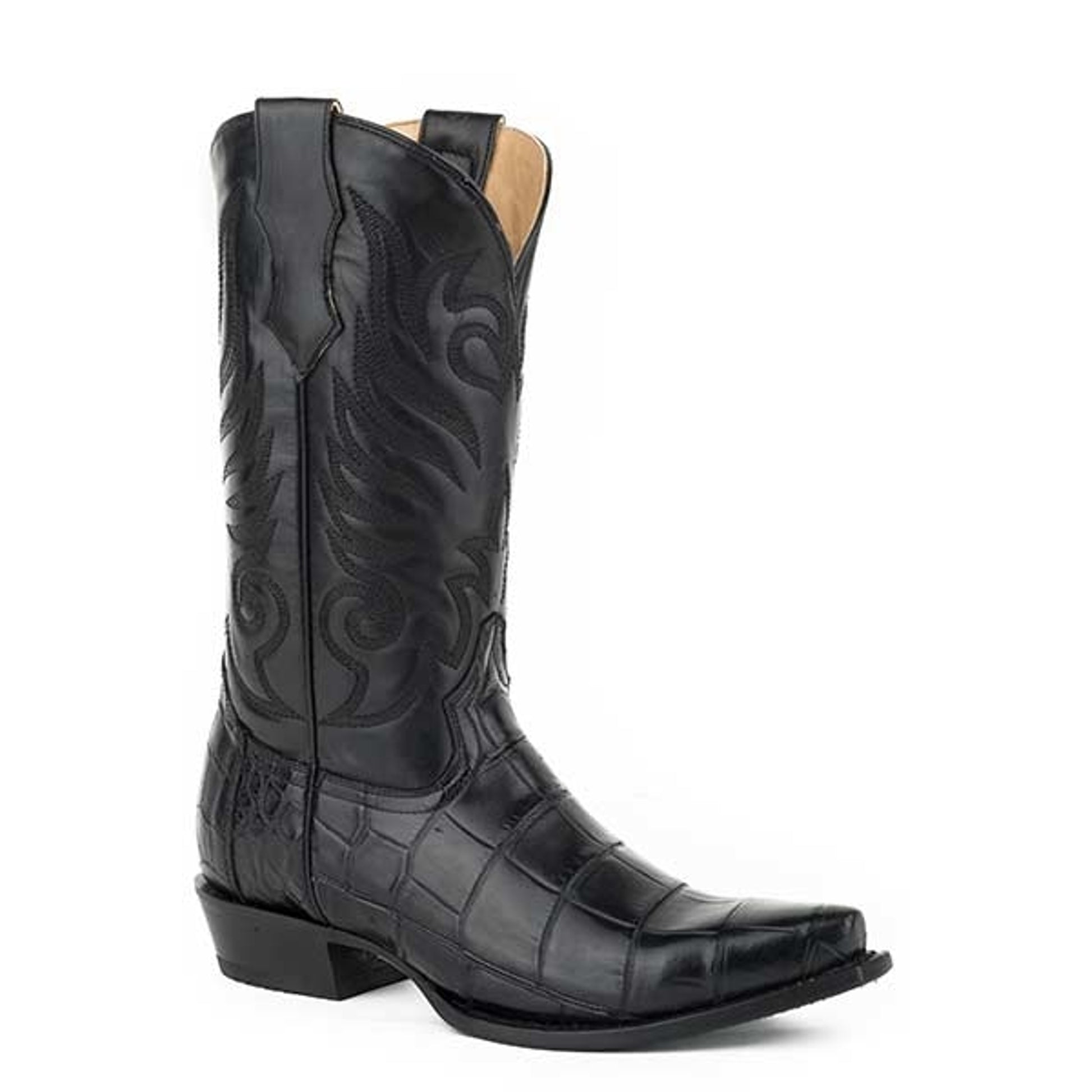 Stetson Mens Dynamite Polished American Alligator Cowboy Boots