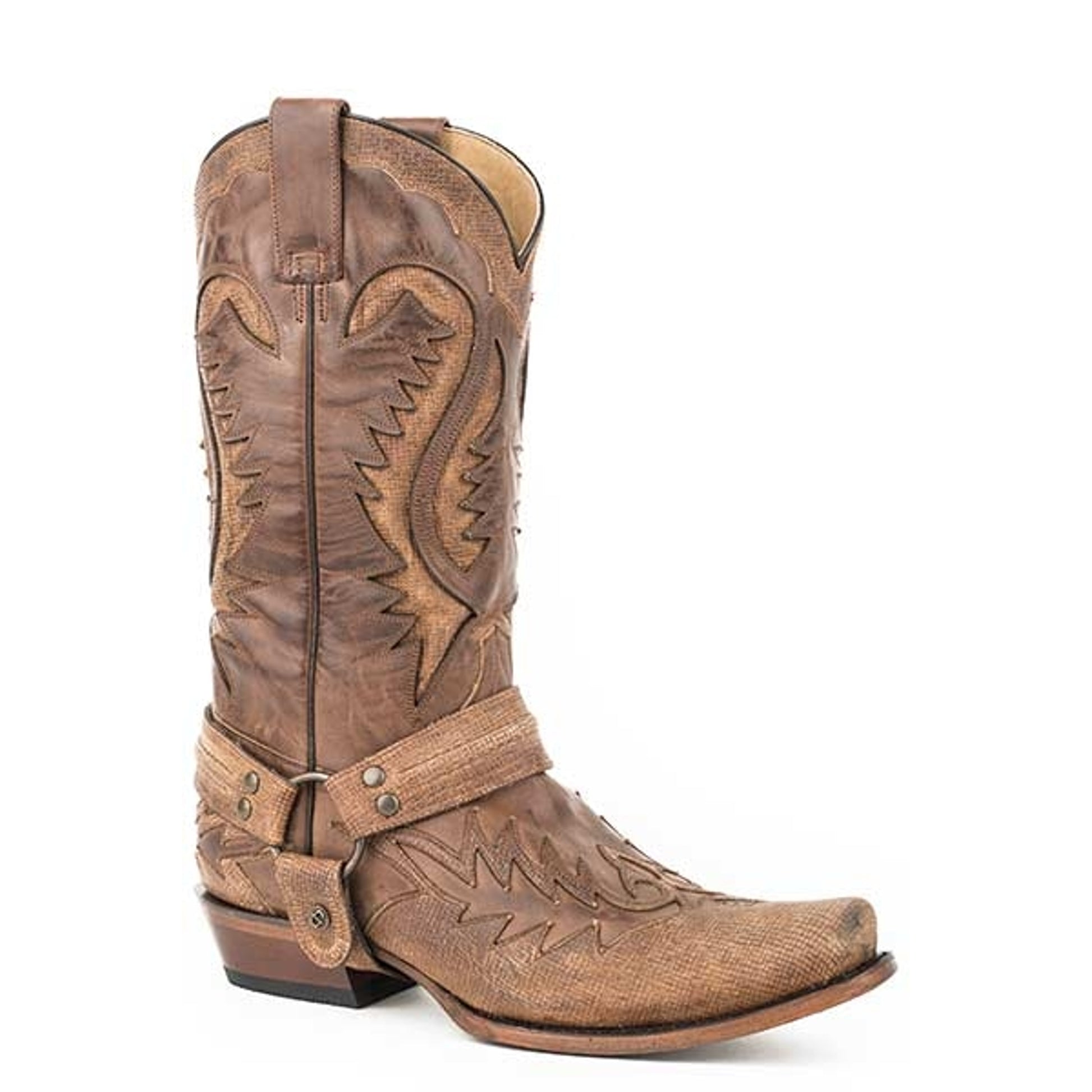 Stetson Mens Crown Harness Cowboy Boots