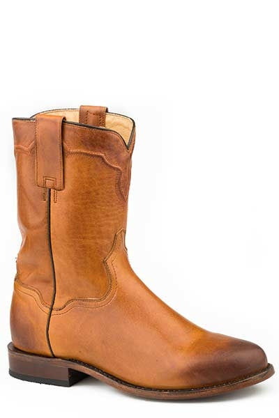 Stetson Mens Puncher Burnish Leather Boots