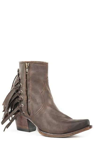 Stetson Ladies Evie Leather Fringe Boots