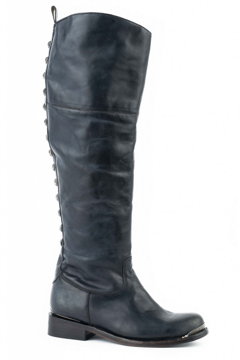 Stetson Ladies Era Over The Knee Round Toe Leather Boots