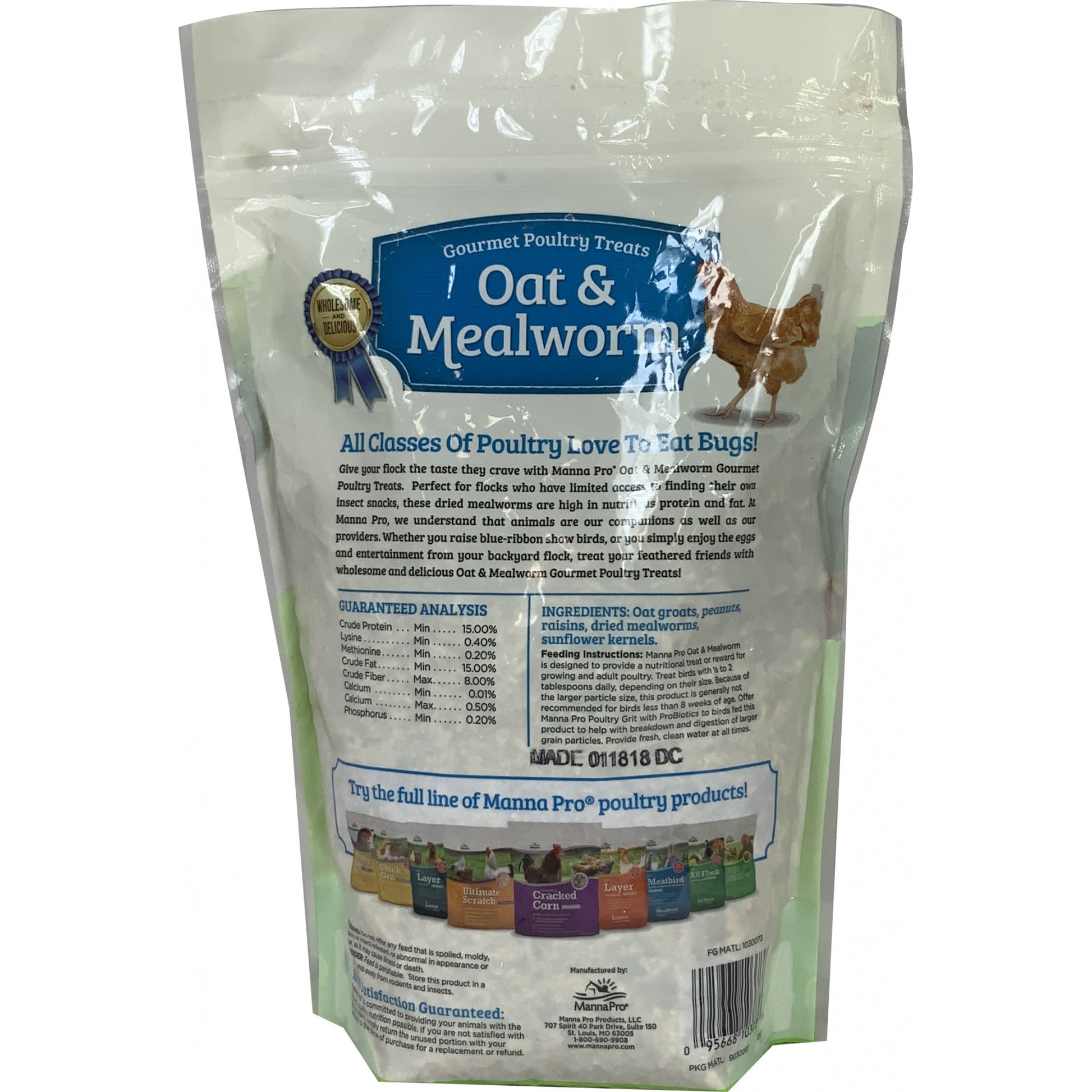 Manna Pro Oat & Mealworm Snack Blend