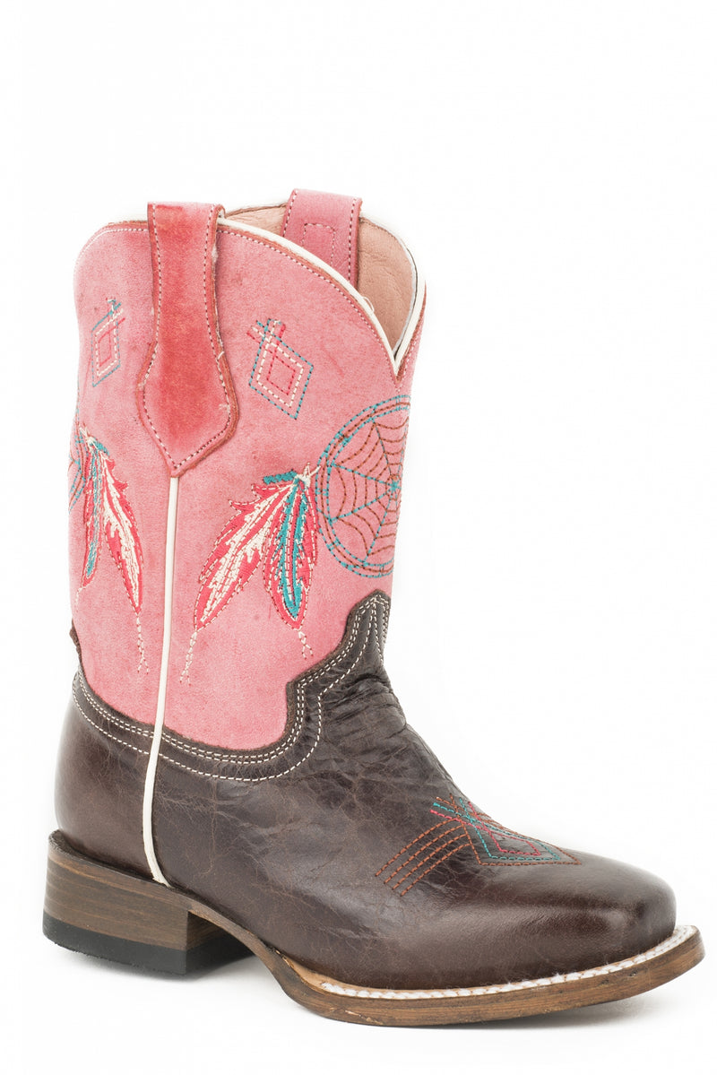 Roper Kids Dream Catcher Square Toe Fashion Boots