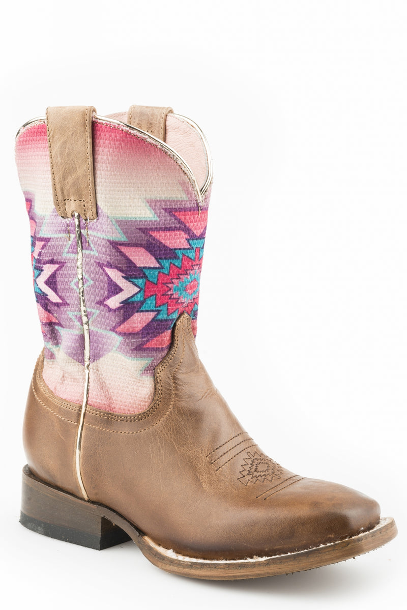 Roper Kids Aztec Square Toe Boots