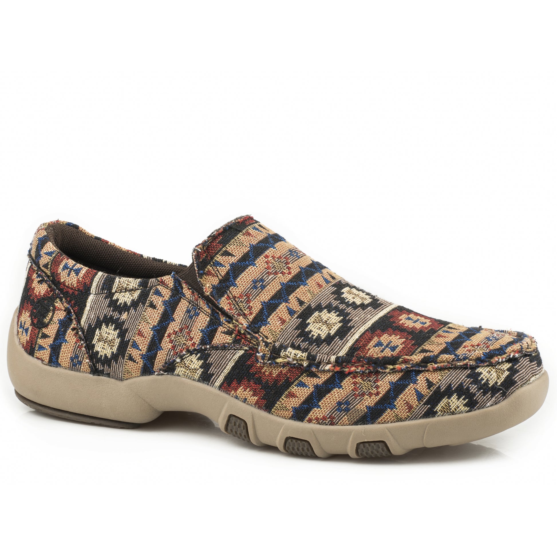 Roper Mens Johnnie Native Slip On Driving Mock Shoes