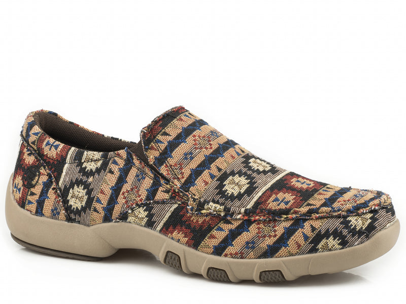 Roper Mens Johnnie Native Slip On Driving Mock Shoes