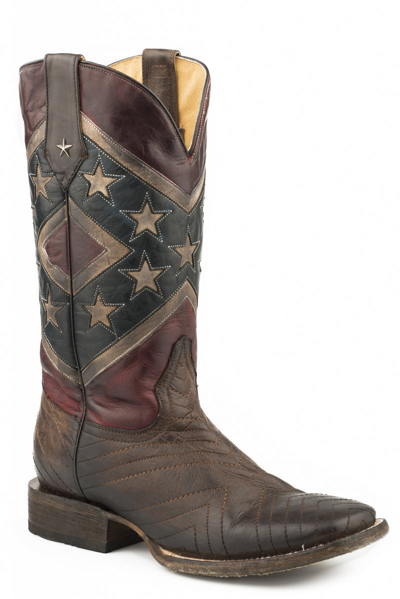 Roper Mens "He's a Rebel" Square Toe Western Cowboy Boots