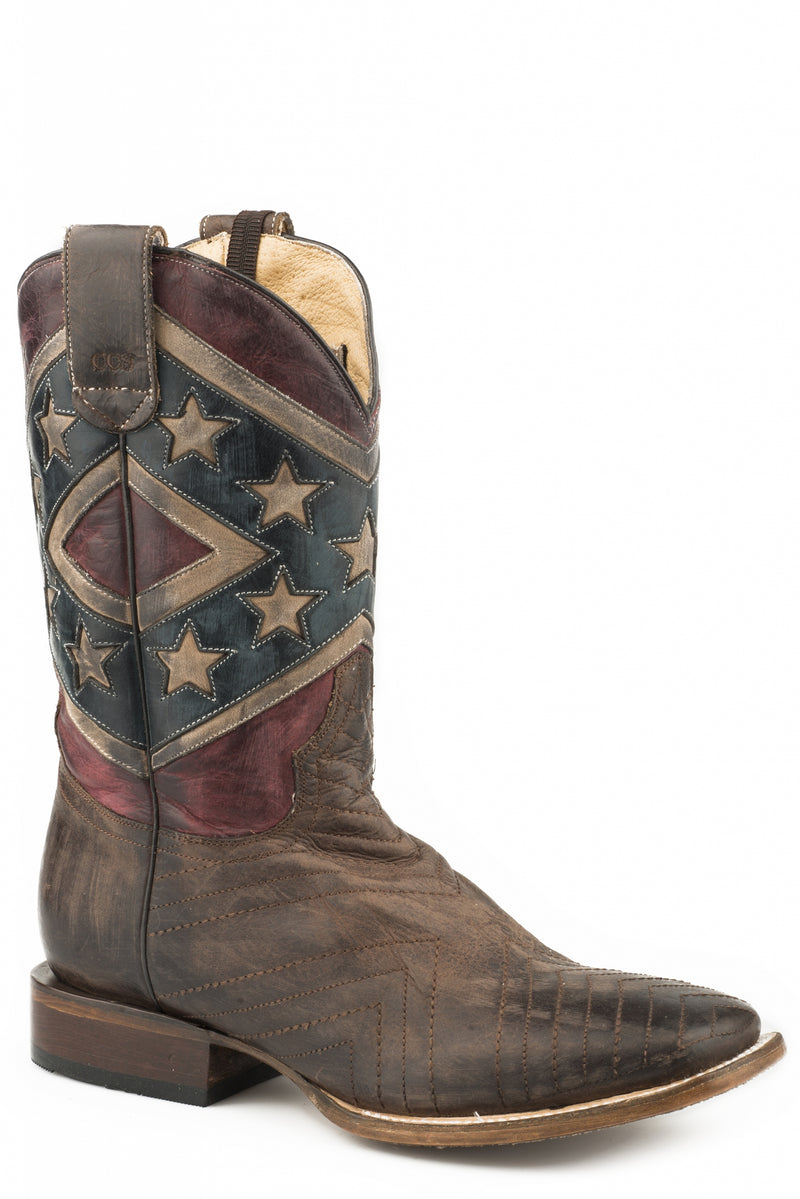 Roper Mens Rebel Flag Concealed Carry Sidewinder Boots