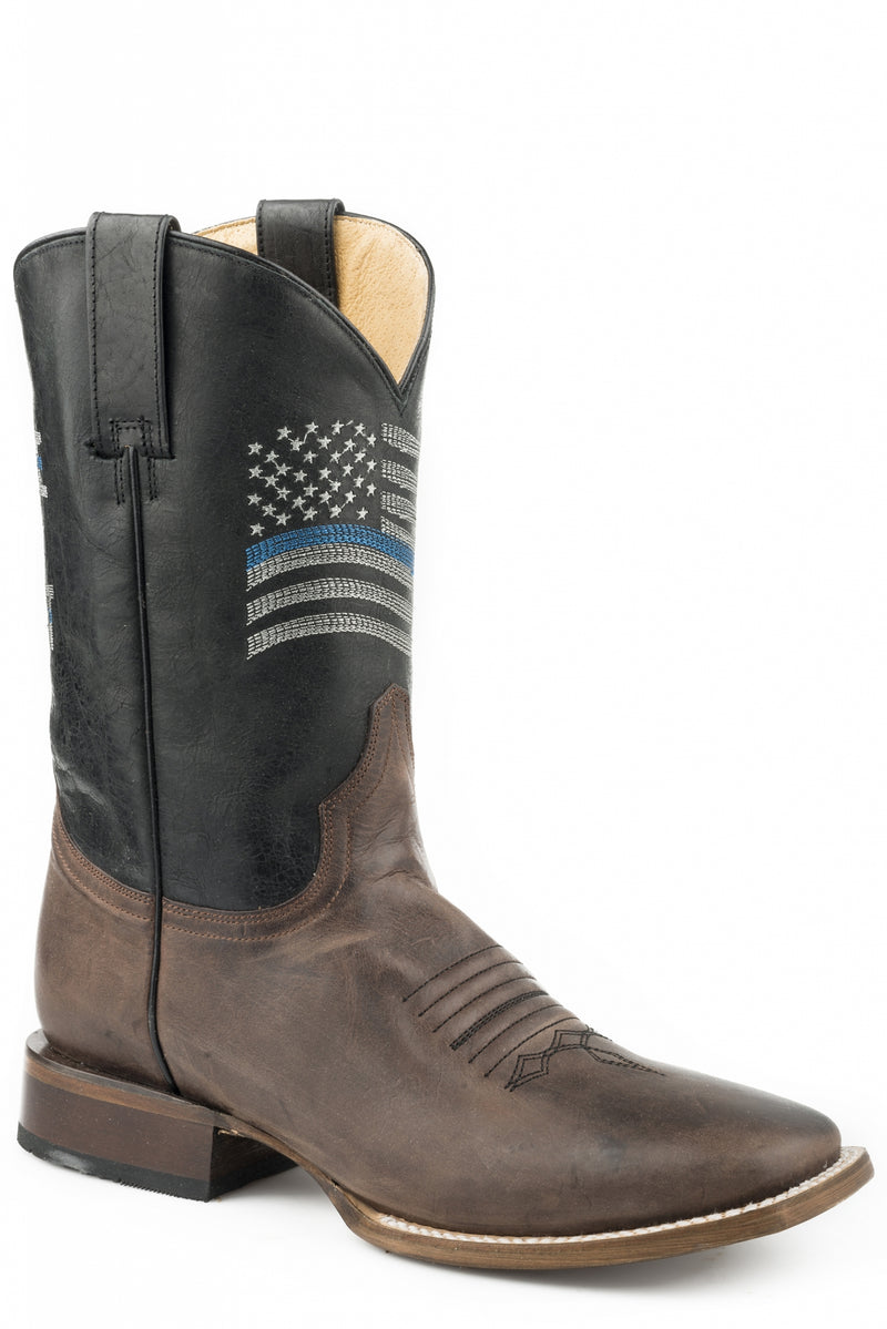 Roper Mens Americana Flag Square Toe Cowboy Boots