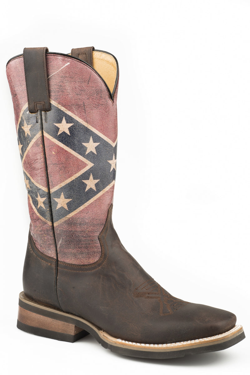 Roper Mens "He's a Rebel" Square Toe Western Cowboy Boots