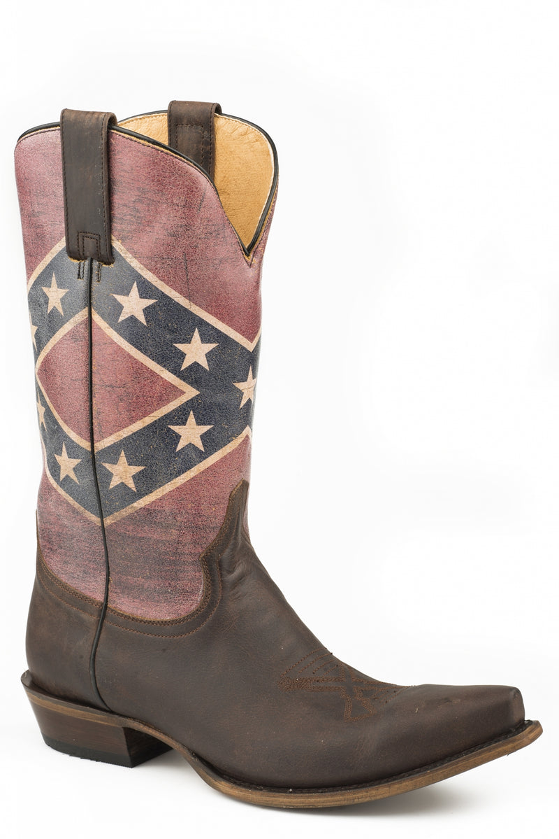 Roper Mens "He's a Rebel" Snip Toe Western Cowboy Boots