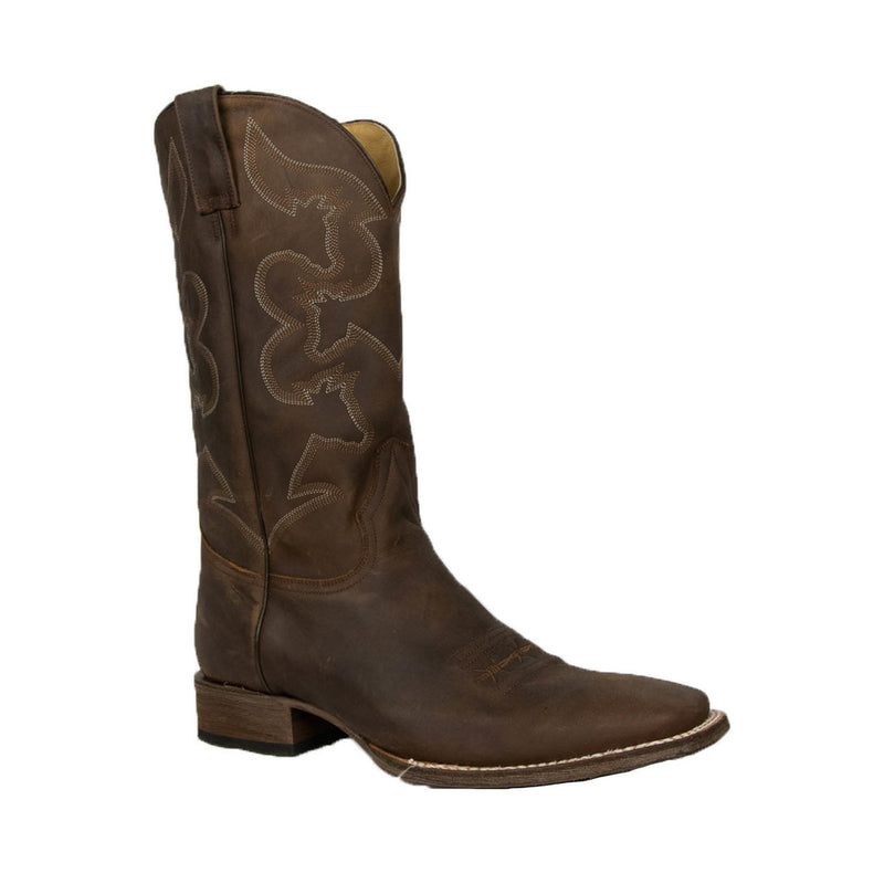 Roper Mens Barbed Wire Square Toe Western Cowboy Boots