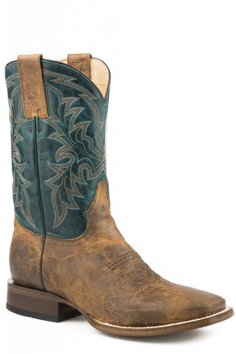 Roper Mens Michah Square Toe Western Cowboy Boots