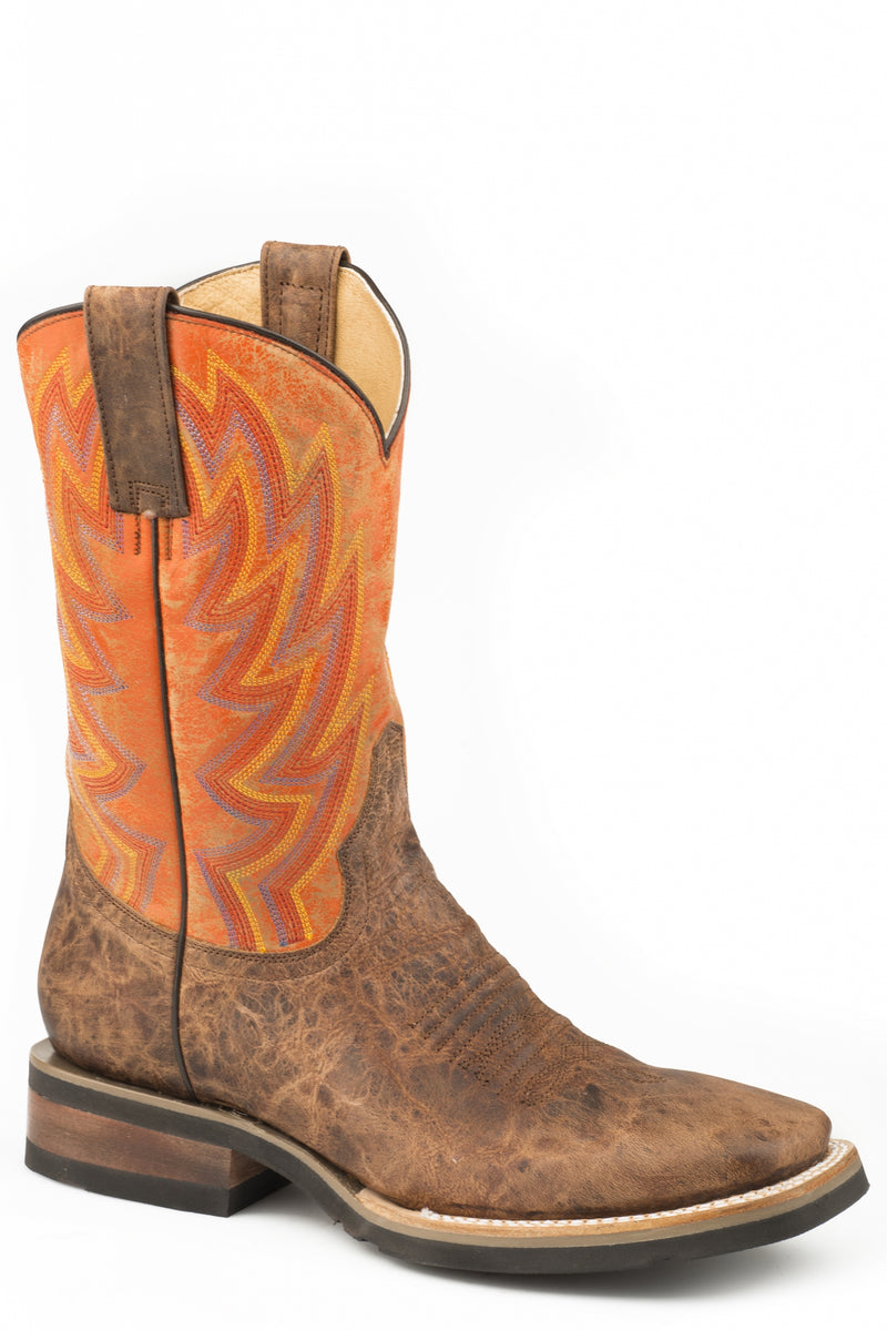 Roper Mens Fireworks Square Toe Western Boots