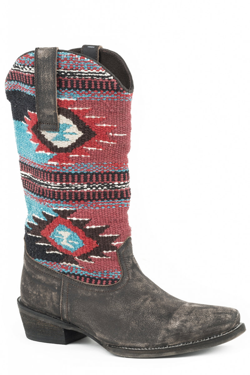 Roper Ladies Sioux Snip Toe Fancy Leather Boots