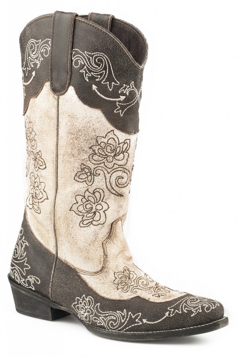 Roper Ladies Willa Snip Toe Fancy Leather Boots
