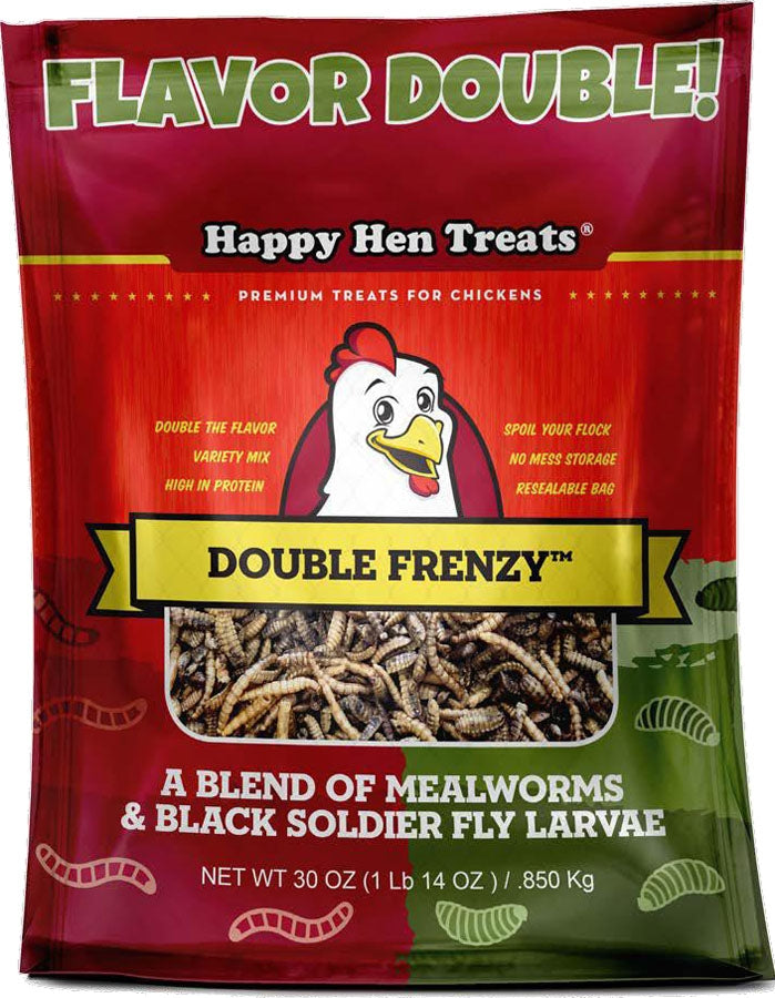 Happy Hen Treats Double Frenzy Mealworms & Black Soldier Fly Larvae