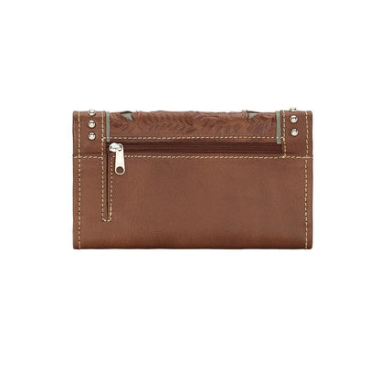 American West Ladies Lady Lace Tri-Fold Wallet