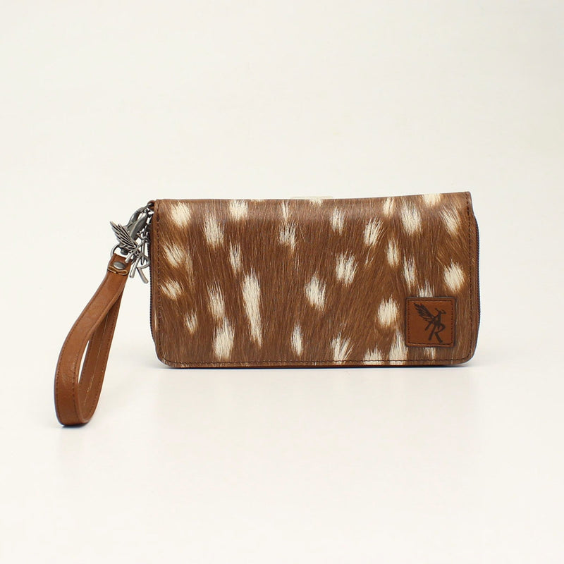 Angel Ranch Zip Deer Clutch Wallet